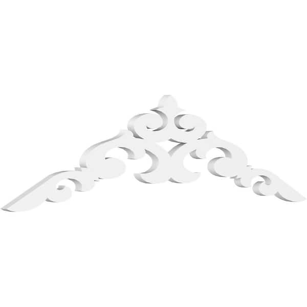 Ekena Millwork 1 in. x 48 in. x 12 in. (6/12) Pitch Kendall Gable Pediment Architectural Grade PVC Moulding