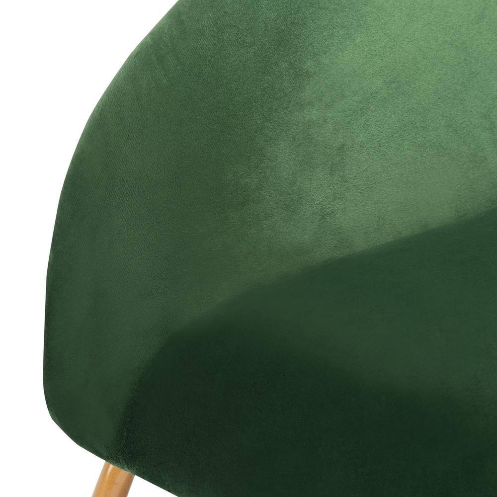 Malachite Green Velvet Accent Chair with Slim Gold Legs