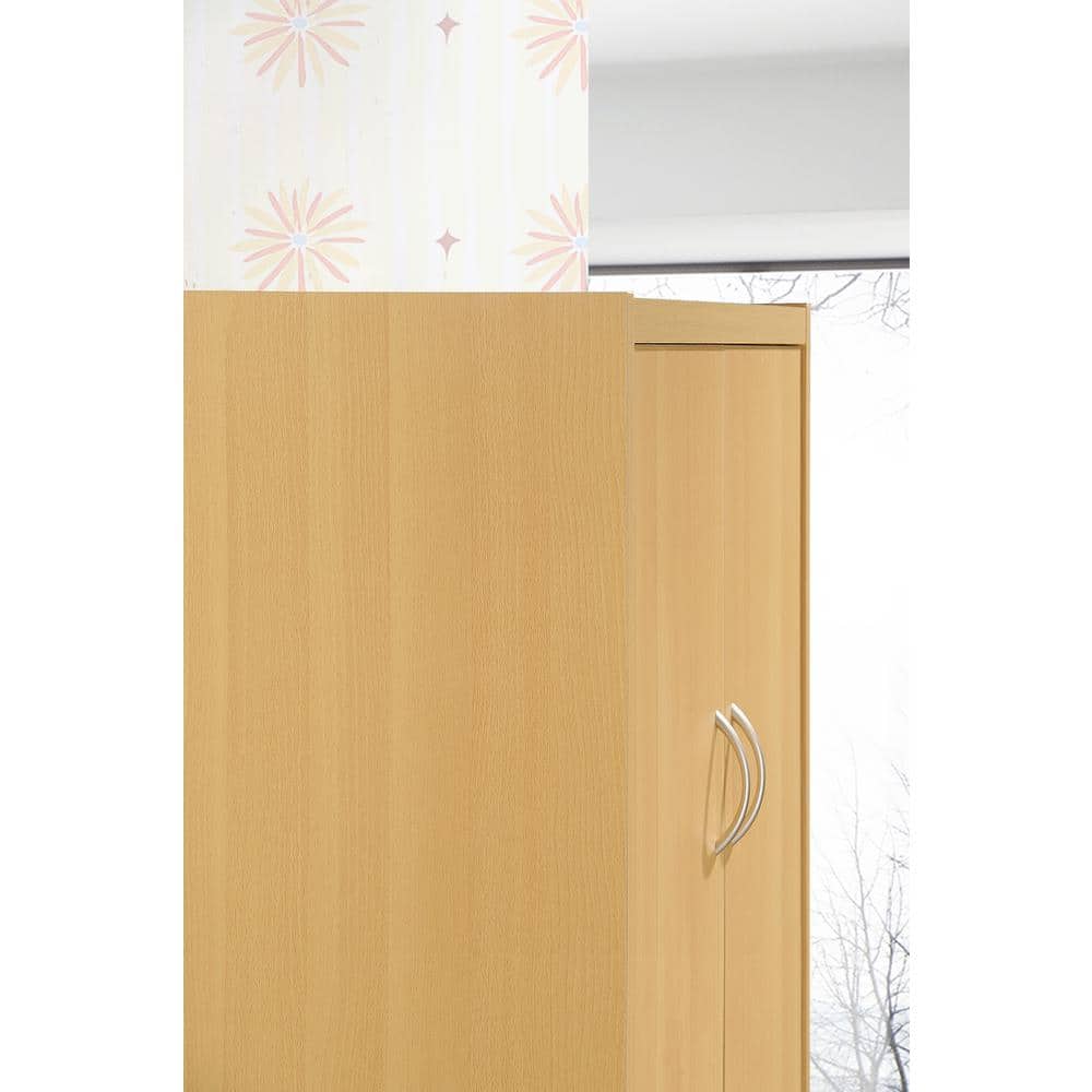 Beech Light Wood Two-Level Kitchen Pantry