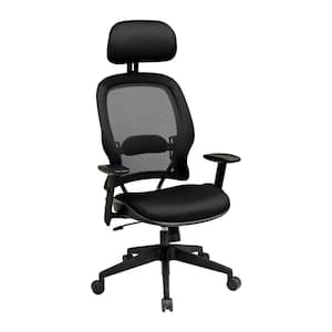 55 Series 27.5 in. Width Big and Tall Black Mesh Ergonomic Chair with Swivel Seat