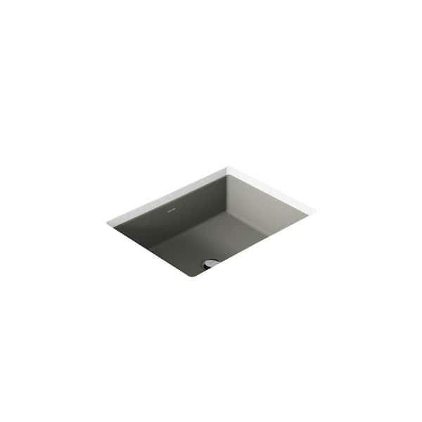 Verticyl 19.8 in. x 15.63 in. Undermount Bathroom Sink in Thunder Grey Vitreous China