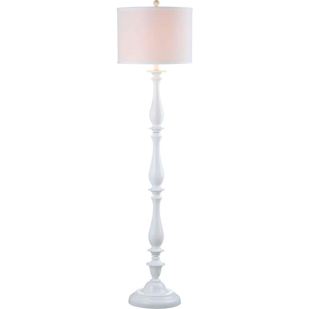 Bessie 62'' White Traditional Candlestick Floor Lamp