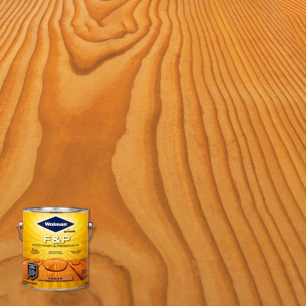 Wolman 1 gal. F&P Cedar Exterior Wood Stain Finish and Preservative