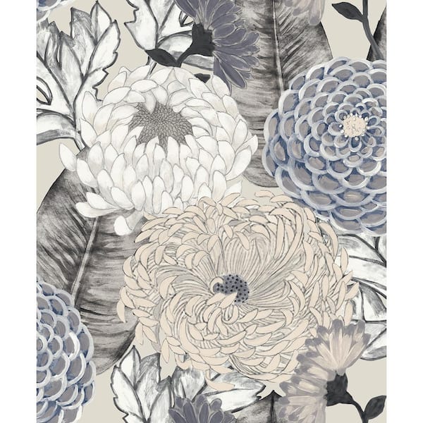 Walls Republic Almond Blossom Bold Black Floral Paper Strippable Wallpaper  Roll (Covers 57 Sq. Ft.) R5001 - The Home Depot