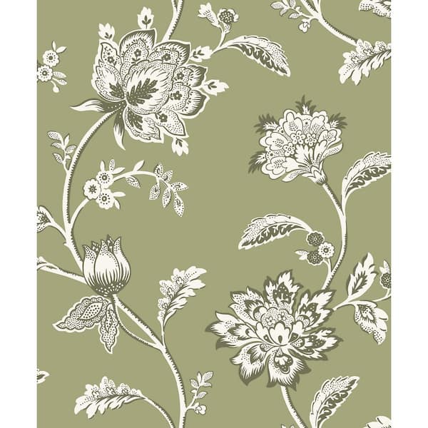 Fine Decor Juliette Green Jacobean Non-Pasted Wallpaper Sample
