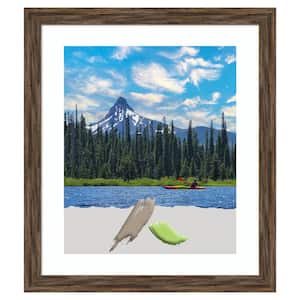 Regis Barnwood Mocha Narrow Wood Picture Frame Opening Size 20 x 24 in. (Matted To 16 x 20 in.)