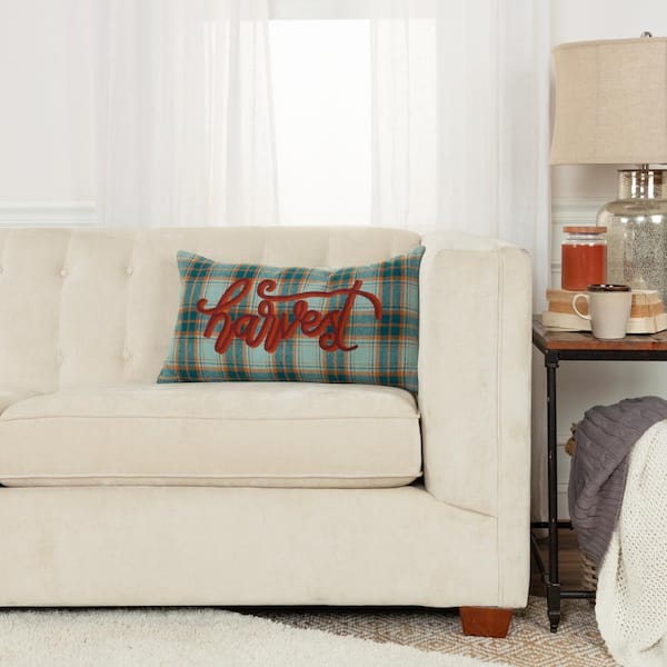 Plaid pillows for online couch