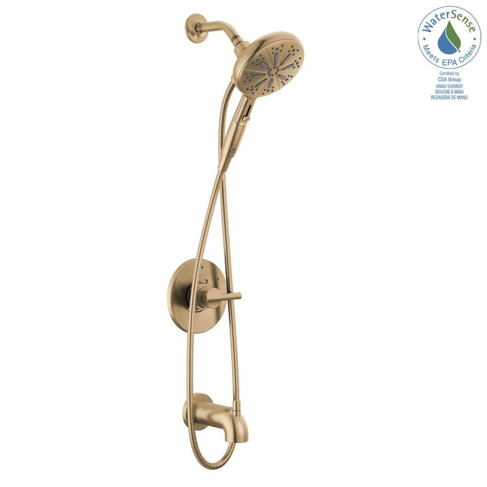Champagne Bronze Multi-Head Wall Mounted Handheld Shower