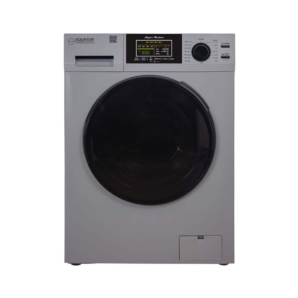 1.62 cu.ft. Touch Pet Compact 110-Volt Sani Digital Front Load Washer 23.5 in. 1400 RPM 16 Programs in Silver