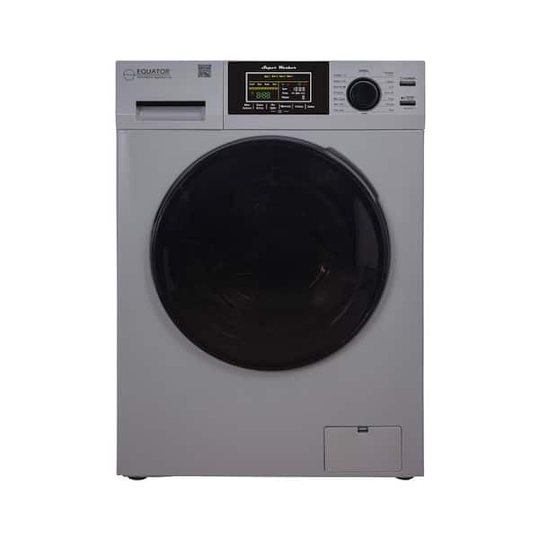 Equator 1.62 cu.ft. Touch Pet Compact 110-Volt Sani Digital Front Load Washer 23.5 in. 1400 RPM 16 Programs in Silver
