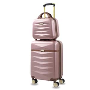 Jewel 2-Piece Rose Gold Carry-On Weekender Expandable Spinner Luggage Set