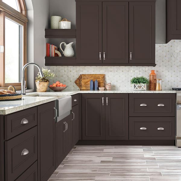 1 gal. #MS-90 Deep Chocolate Semi-Gloss Enamel Interior/Exterior Cabinet, Door & Trim Paint