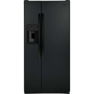 23.0 cu. ft. Side by Side Refrigerator in Black, Standard Depth, ENERGY STAR