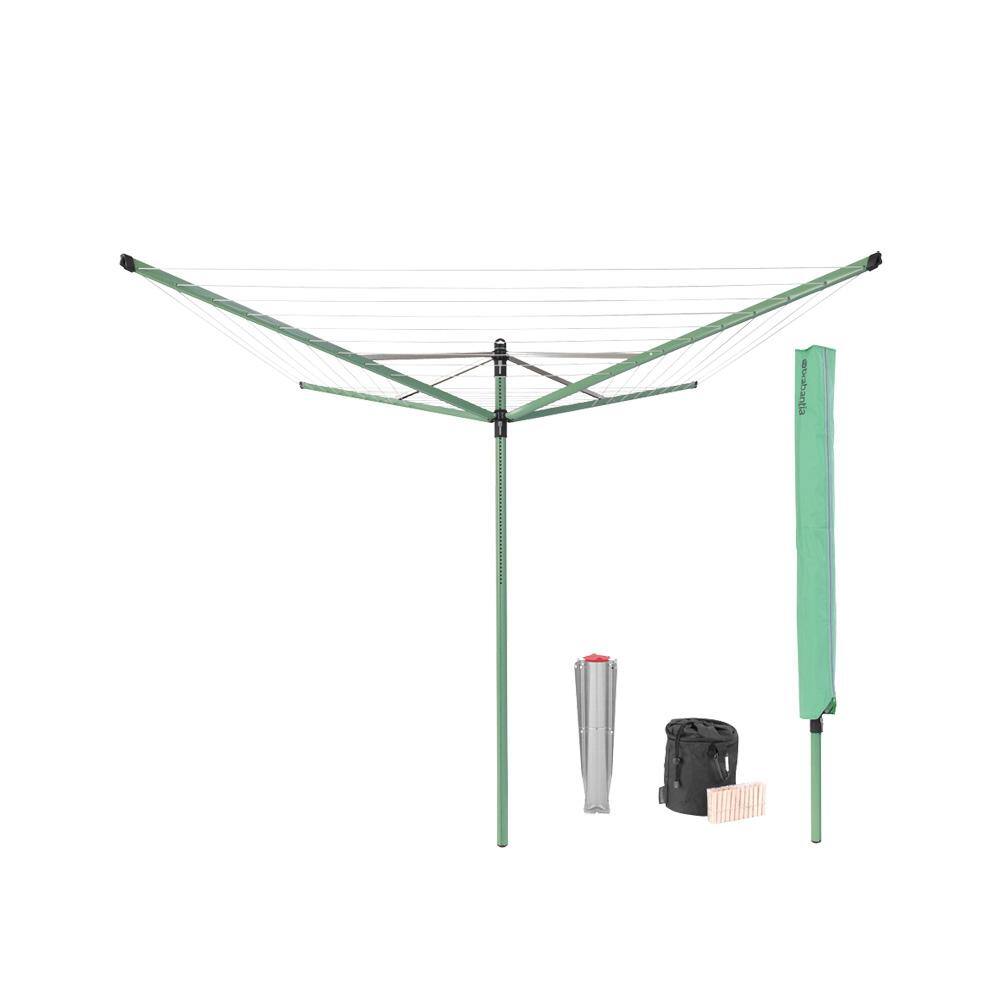 Brabantia 116 in. x 116 in. Outdoor Rotary Clothesline LiftOMatic