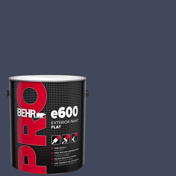 BEHR PRO 1 gal. #S530-7 Dark Navy Flat Exterior Paint
