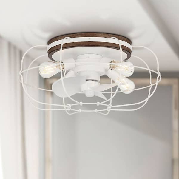 ARRANMORE LIGHTING & FANS Jaxon 22 in. Indoor/Outdoor Matte White Ceiling Fan with Dimmable LED Lights and Remote Control