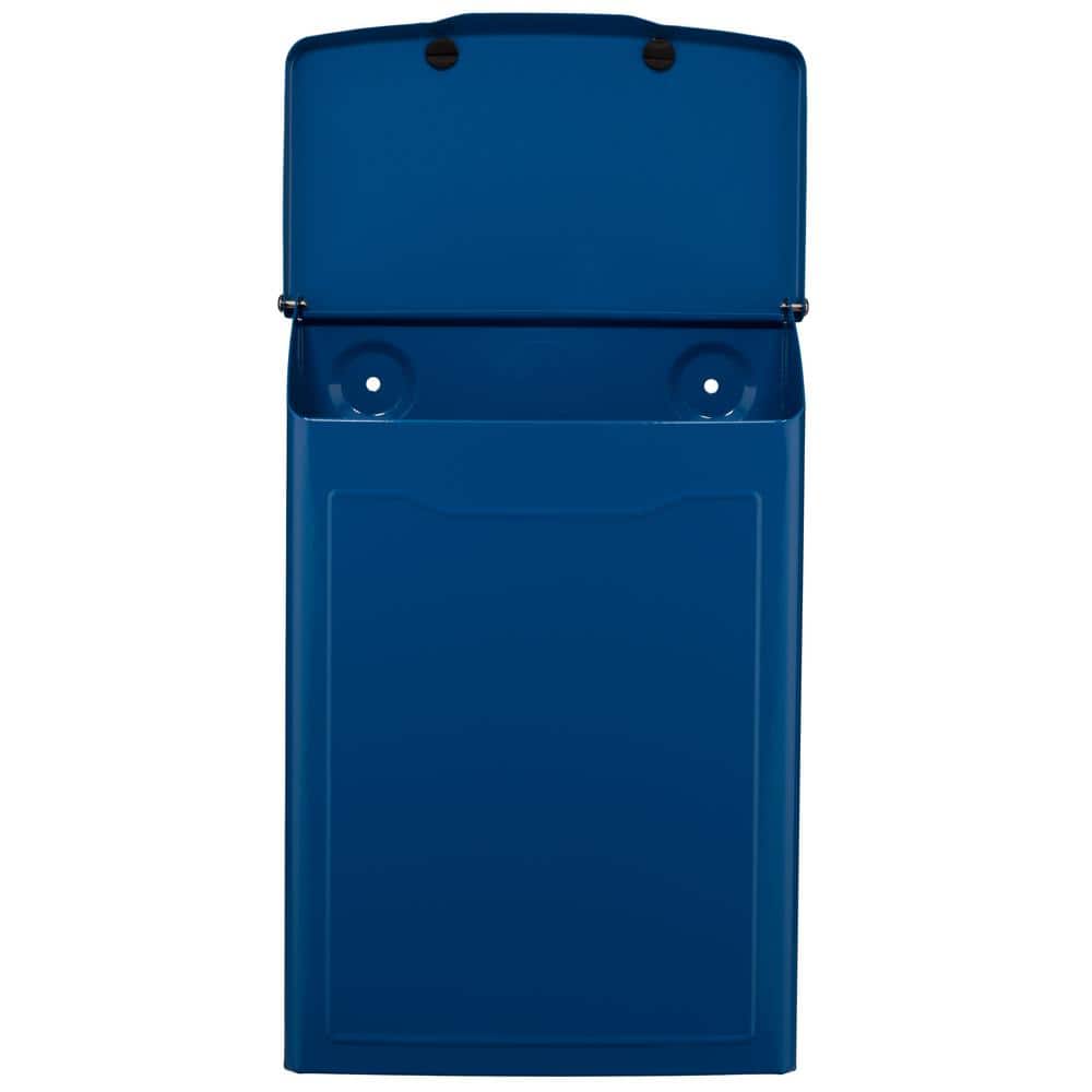 Marina Blue Steel Wall Mounted Mailbox