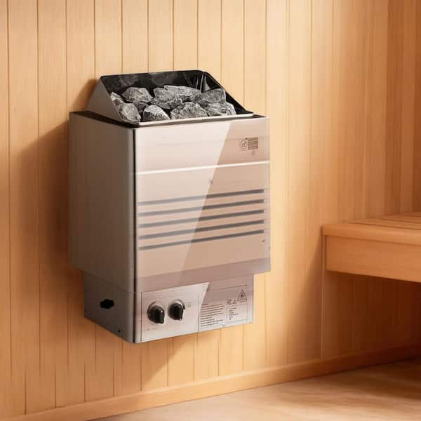 Sauna Heater, 4.5KW 240V Stove, Dry Steam Bath Saunas Stove with Pre-Drilled Bracket, Fit 105 to 210 CU.FT. Saunas Rooms