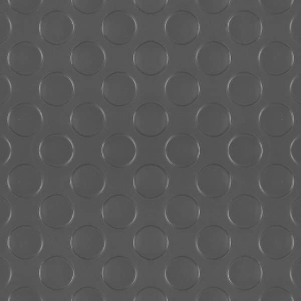 3.94 ft. x 9.84 ft. Garage Flooring Roll, Gray Circle Textured Slip Resistant Vinyl Garage Floor Car Mat