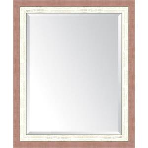 Medium Rectangle Autumn Spice/French White Beveled Glass Classic Mirror (28 in. H x 34 in. W)