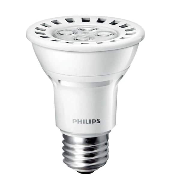 Philips 50W Equivalent Cool White (4000K) PAR20 Dimmable LED Wide Flood Light Bulb (6-Pack)