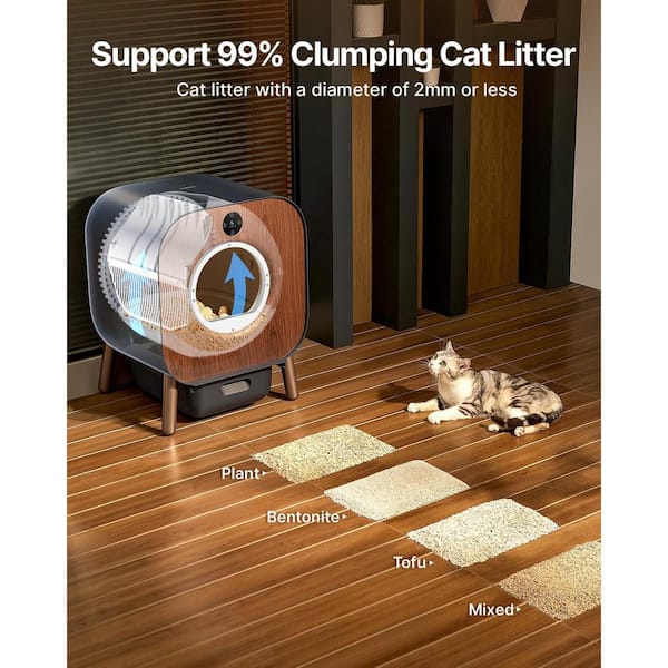 19.7L x19.52W x 25.2H Self Cleaning Cat Litter Box Automatic Cat Litter Box Ten-Layered Safety Protection Mat Liner