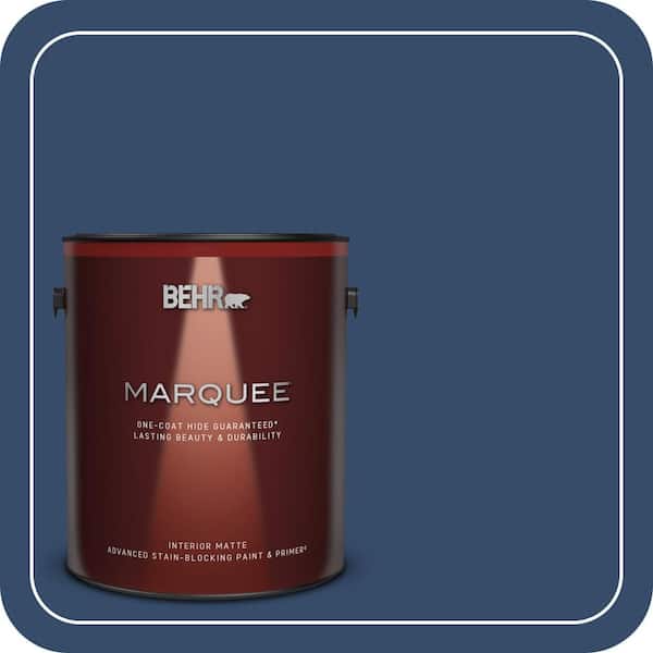 BEHR MARQUEE 1 gal. #580D-7 Deep Royal Matte Interior Paint & Primer