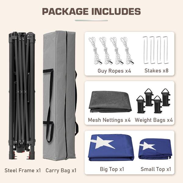 EAGLE PEAK 13 ft. x 13 ft. Pop-Up Gazebo Tent Instant with