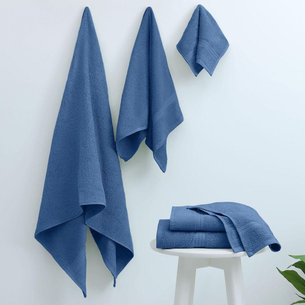 Martex Easy Living The Everyday 100% Cotton 6 Piece Blue Towel Set