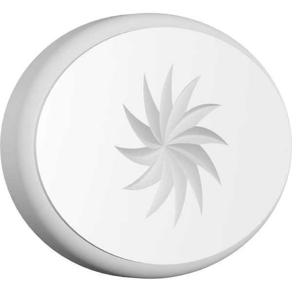 Ekena Millwork 6 in. W x 4 in. H x 1/2 in. P Standard Dalton Spiral Rosette with Rounded Edge