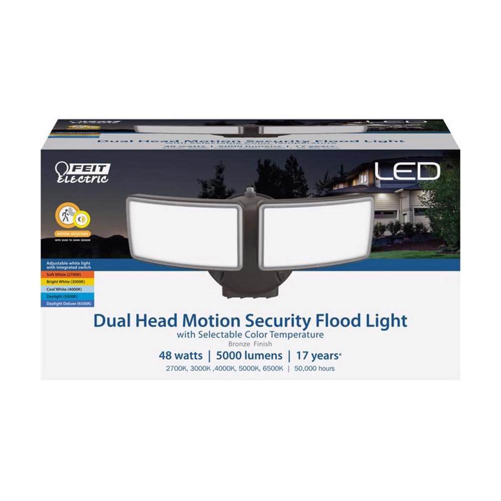 Feit Bronze Dual Head Motion-Sensing LED Security Light