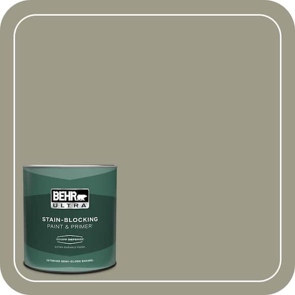 BEHR ULTRA 1 qt. #MQ6-26 Milk Thistle Extra Durable Semi-Gloss Enamel Interior Paint & Primer
