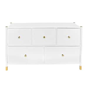 5 Drawer Luxury Dresser in White