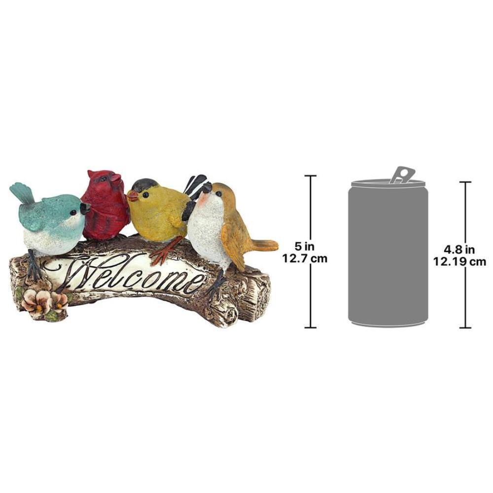 Multicolored Resin Bird Welcome Statue for Garden