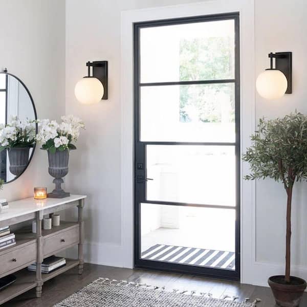 PAKOKULA Modern 7.5 in. Matte Black Outdoor and Indoor Wall Sconce