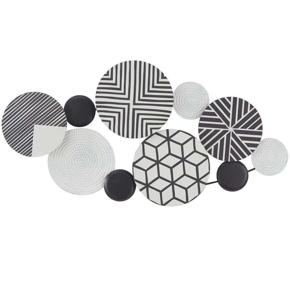 CosmoLiving by Cosmopolitan Metal Black Plate Wall Decor with Intricate  Patterns 043145 - The Home Depot