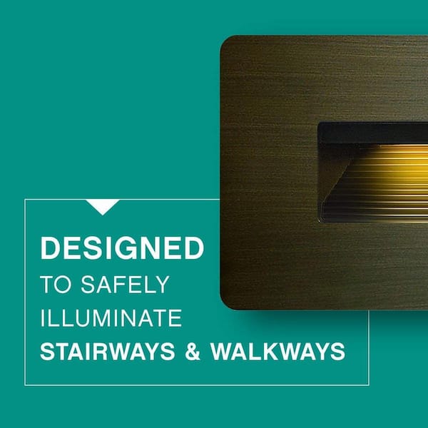 Hinkley Lighting - Hinkley Landscape Lighting Luna Horizontal 12v Step Light, Matte Bronze