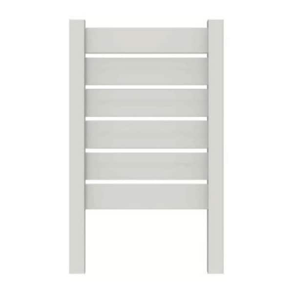 3 ft. W x 4 ft. H Vinyl Outdoor White Flat Top Privacy Screen
