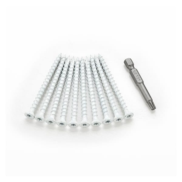 3/8 in. x 2-1/2 in. 96B Glacier White Self Tapping Star Torx Bugle Head Drywall Screws (0.62 lb. / 50-Pieces/Pack)