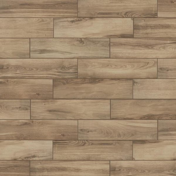 Alpine Sand 6 in. x 24 in. Porcelain Floor and Wall Tile Sample (0.93 sq. ft./Piece)