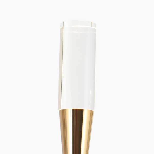 Zevni Modern Integrated LED Chandelier, 5-Light Polished Brass 