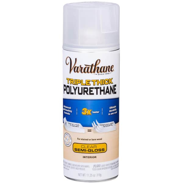 Varathane 11 oz. Clear Semi-Gloss Triple Thick Polyurethane Spray