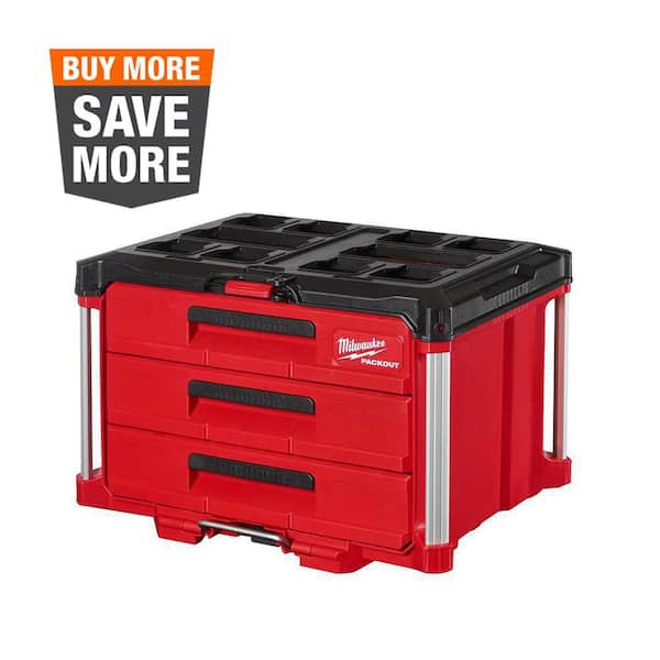 PACKOUT 22 in. Modular 3-Drawer Tool Box with Metal Reinforced Corners