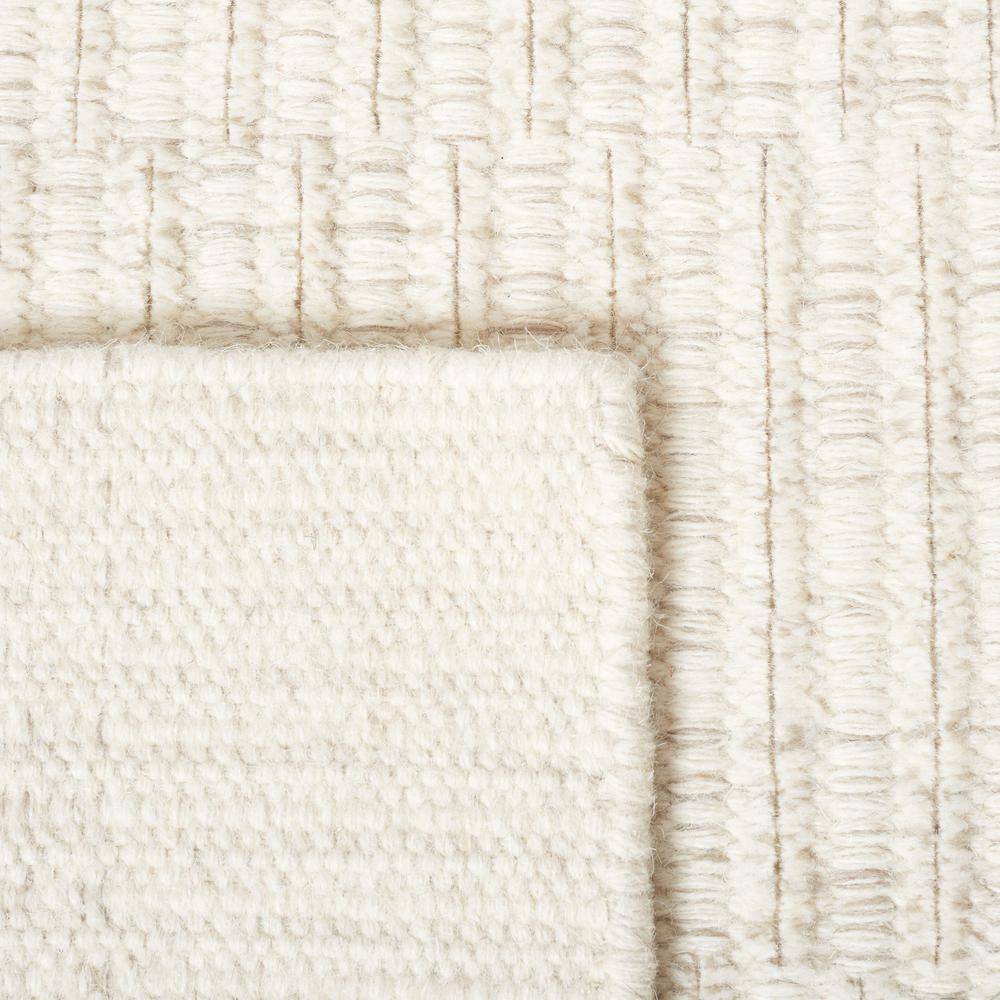 Ivory Tufted Handmade Washable 4' x 6' Wool Rug