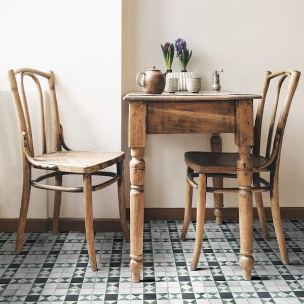 Renaissance Deco Emerald Cross 7-7/8 in. x 7-7/8 in. Porcelain Floor and Wall Tile (6.3 sq. ft./Case)