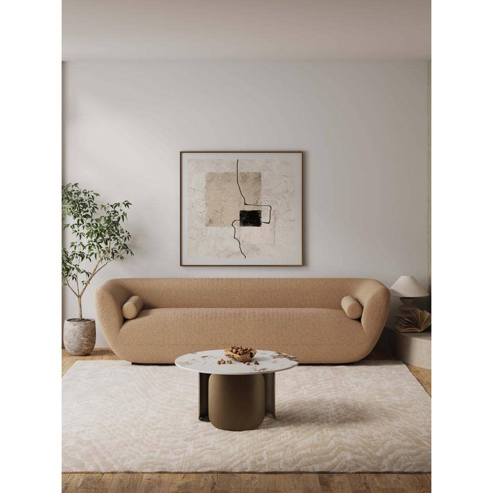 Manhattan Comfort Monica 31.49 in. Modern Gold Round