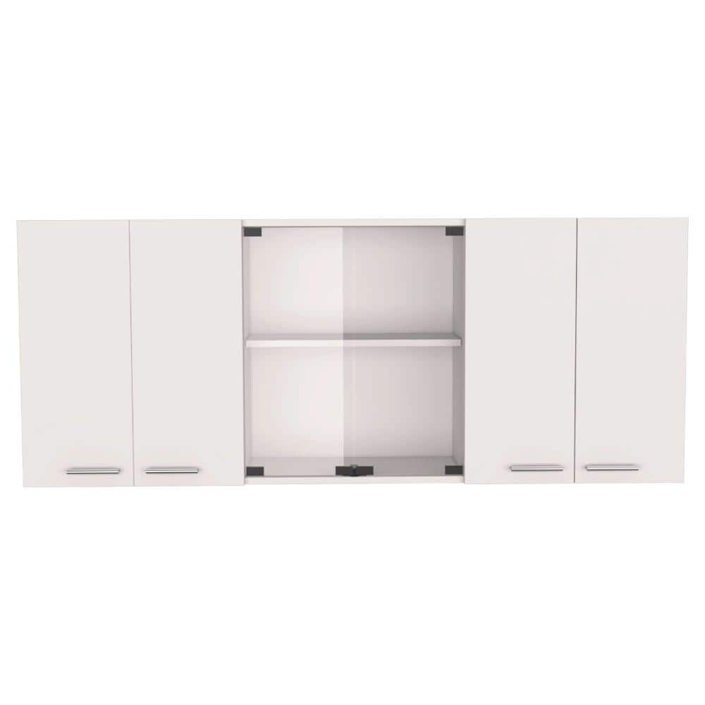 12.4 in. W x 59.05 in. D x 23.62 in. H Bathroom Storage Wall Cabinet in Whi
