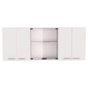 12.4 in. W x 59.05 in. D x 23.62 in. H Bathroom Storage Wall Cabinet in White with our Interior Shelves and Double Door