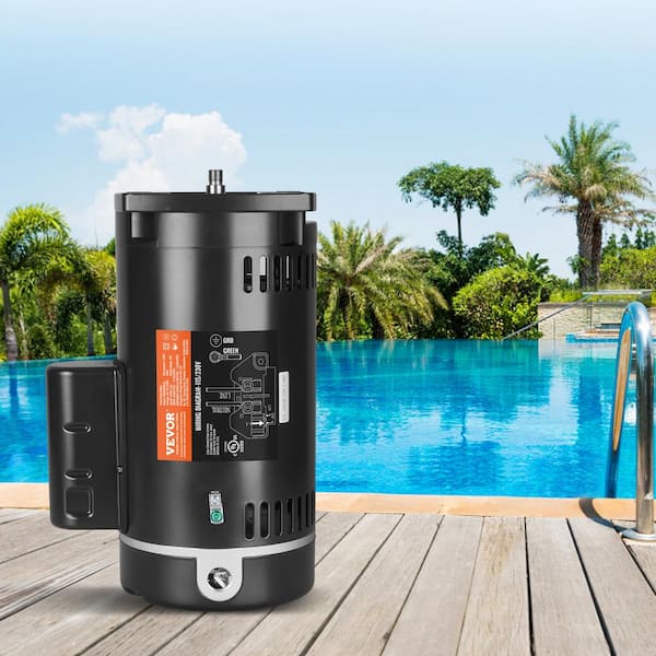 1 HP Replacement Pool Pump Motor 3450RPM 115-Volt/230-Volt Single Speed 90μF/250-Volt Capacitor CCW Rotation 56Y Flange