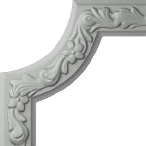 8 in. x 1-7/8 in. x 8 in. Urethane Sussex Floral Panel Moulding Corner (Matches Moulding PML02X00SU)